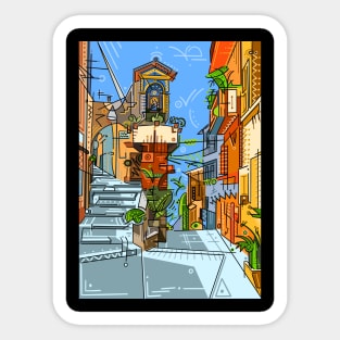 AbstrAct Italy View Sticker